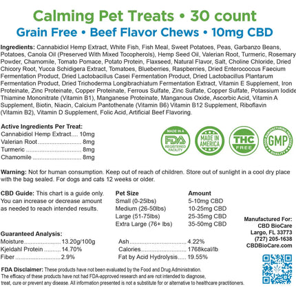 CBD Calming Pet Chews 30ct CBD BioCare