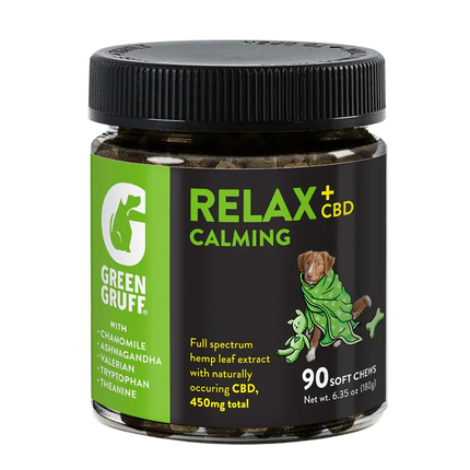 RELAX Calming Plus CBD - Jar | 90 Chews Green Gruff