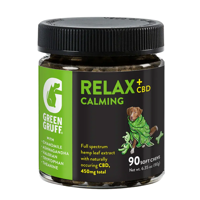 RELAX Calming Plus CBD - Jar | 90 Chews Green Gruff