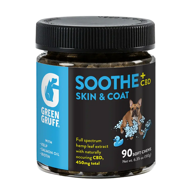 SOOTHE Skin & Coat Plus CBD - Jar | 90 Chews Green Gruff