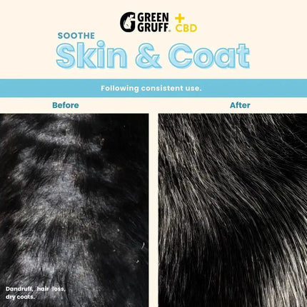 SOOTHE Skin & Coat Plus CBD - Bag | 24 Chews | CBD for pets Green Gruff