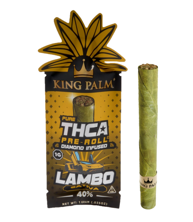 King Palm – 1g Diamond-Infused THCA Pre-roll – Lambo - Ocoee Botanicals