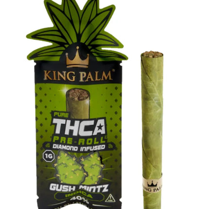 King Palm – 1g Diamond-Infused THCA Pre-roll – Gush Mintz KIng Palm