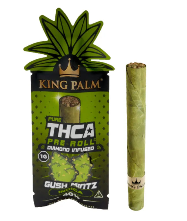 King Palm – 1g Diamond-Infused THCA Pre-roll – Gush Mintz KIng Palm