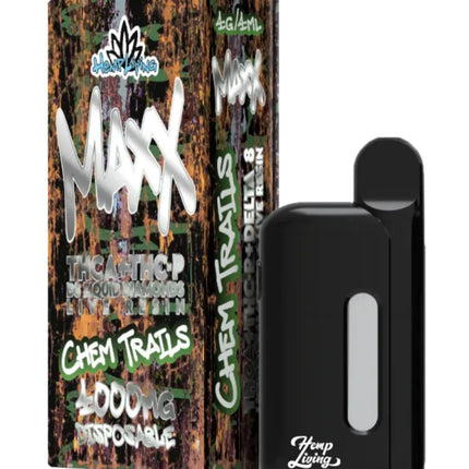 Vape Disposable | THCA Chem Trails Maxx 4ML w/ Live Resin Liquid Diamonds + THC-P Hemp Living