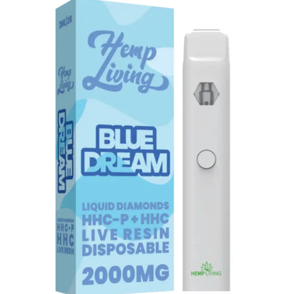 Vape Disposable | THCA Blue Dream + Delta 8 Live Resin + Liquid Diamonds 2g | 2000mg Hemp Living