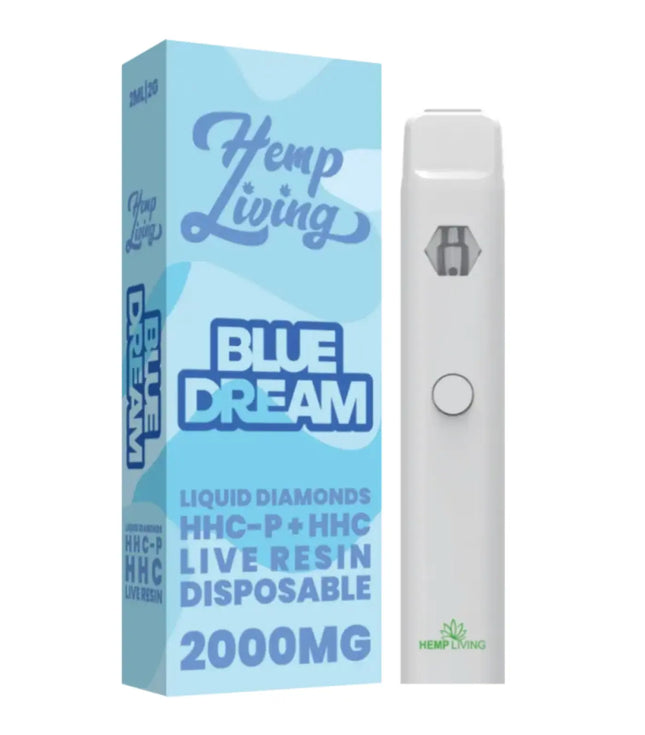 Vape Disposable | THCA Blue Dream + Delta 8 Live Resin + Liquid Diamonds 2g | 2000mg Hemp Living